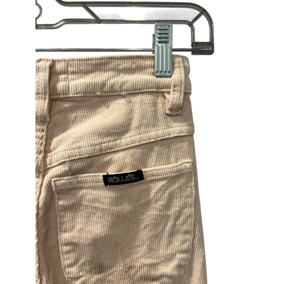 Rolla's Eastcoast Flare Corduroy Pants Size 24 High Rise Ballet Pink Casual Boho - Picture 5 of 5